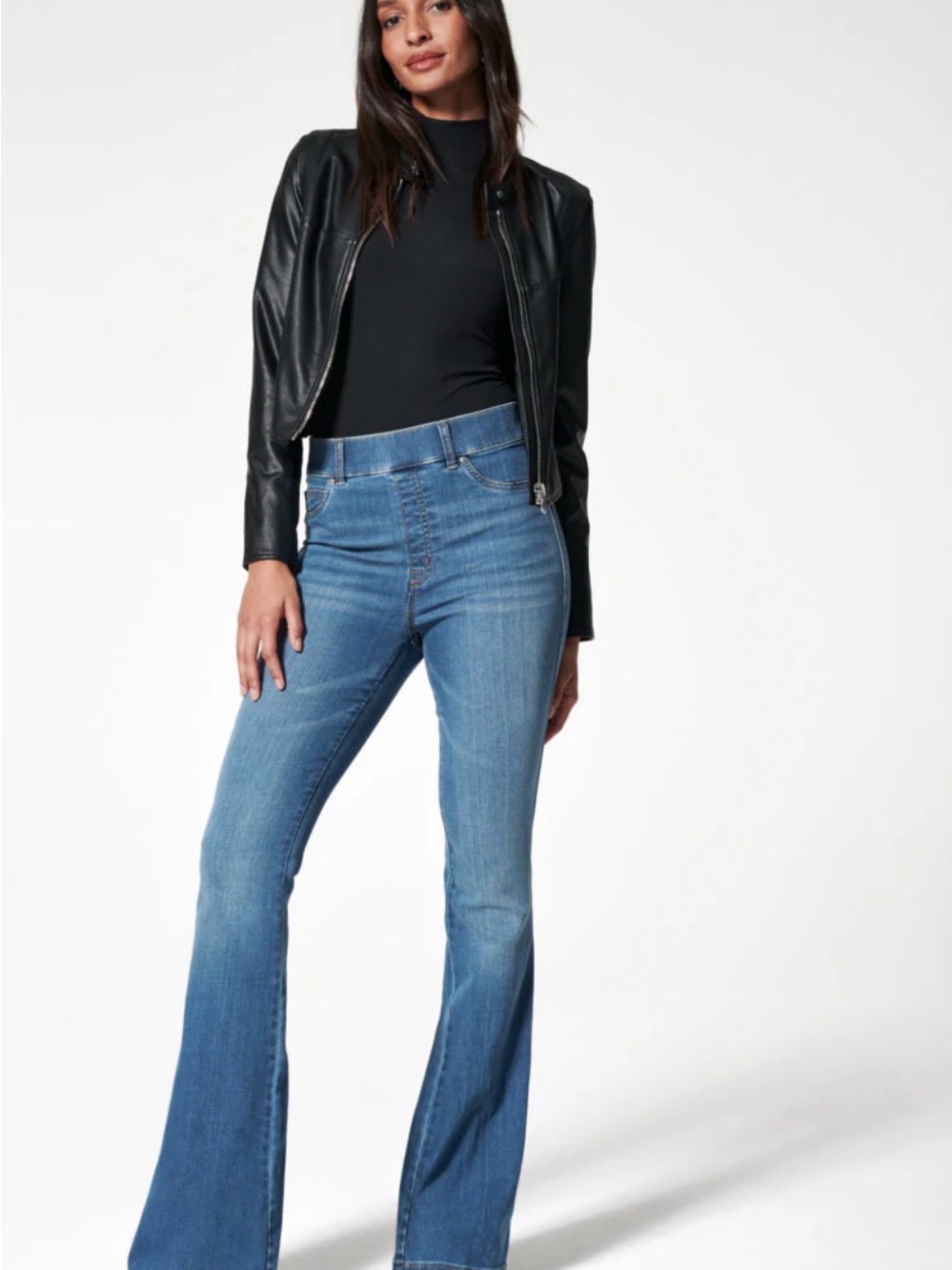 SPANX Vintage Indigo Flared High-Rise Jeans - Picture 9 of 9